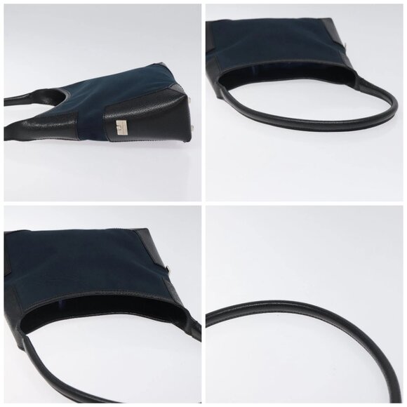 Salvatore Ferragamo Shoulder Bag Canvas Navy Silver Auth bs25827 - Picture 16 of 16